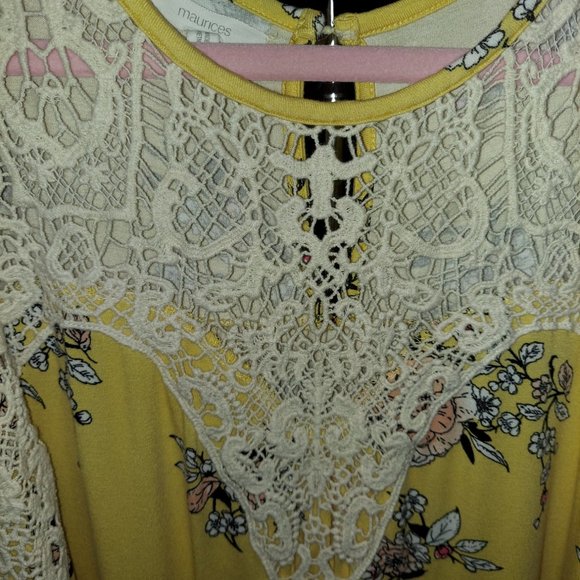 Maurices Sleeveless Yellow Top Women's Size M - Picture 5 of 5